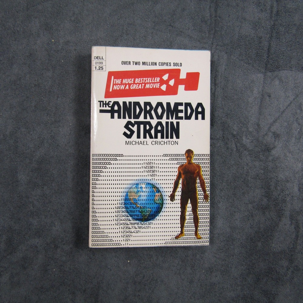 Dell The Andromeda Strain Book Michael Crichton Paperback 1971 Vintage Sci-Fi